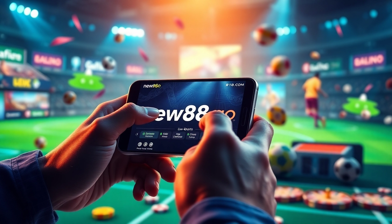 Interactive betting experience at new88go.com with vibrant gaming visuals and user-friendly interface.