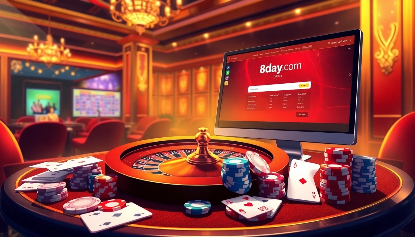Experience thrilling casino action at 8day.cn.com with roulette, poker, and lavish decor.