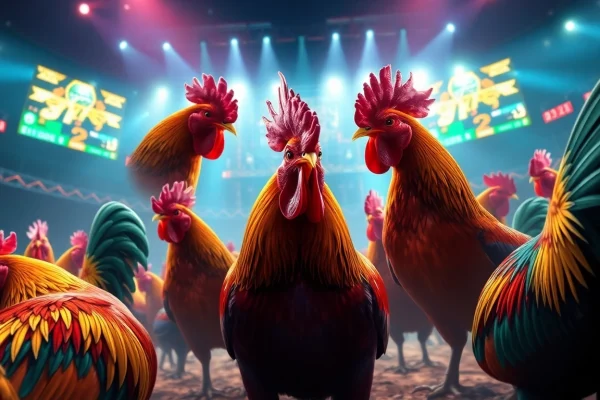 Experience thrilling online cockfighting at sv368win.live, showcasing vibrant roosters in action.