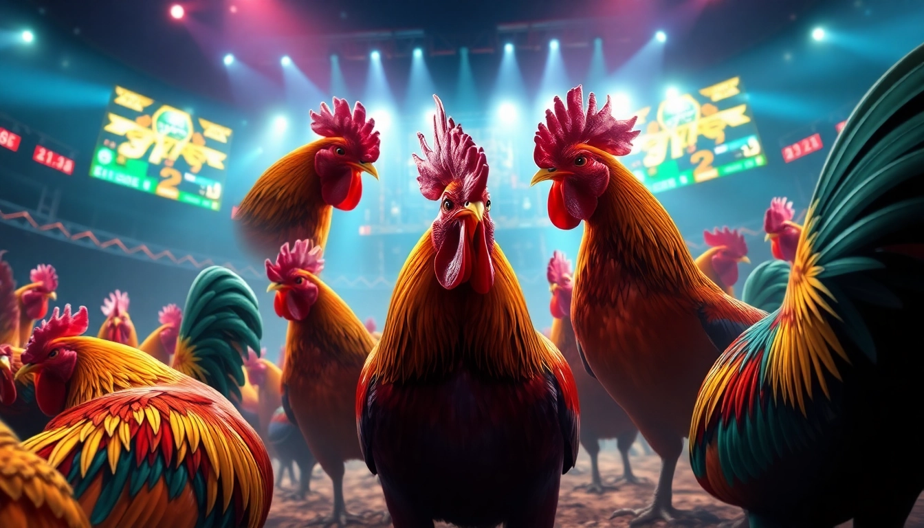 Experience thrilling online cockfighting at sv368win.live, showcasing vibrant roosters in action.
