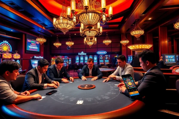 Experience high-stakes excitement at dom88.us.com with vibrant casino gaming visuals.