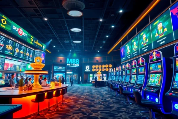 Engaging digital casino interface at m88.com.mx showcasing sports betting and live dealers