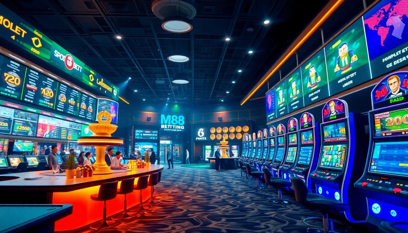 Engaging digital casino interface at m88.com.mx showcasing sports betting and live dealers