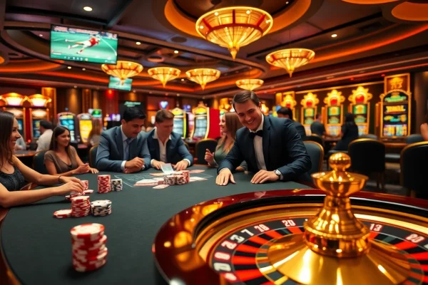 Gambling excitement at loto188.gb.net with a lively casino table and engaging players.