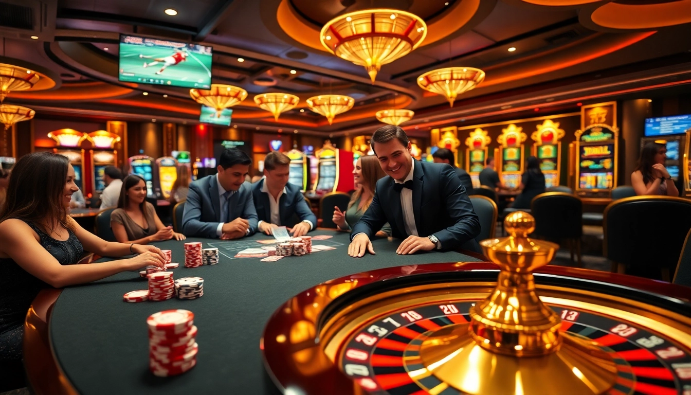 Gambling excitement at loto188.gb.net with a lively casino table and engaging players.