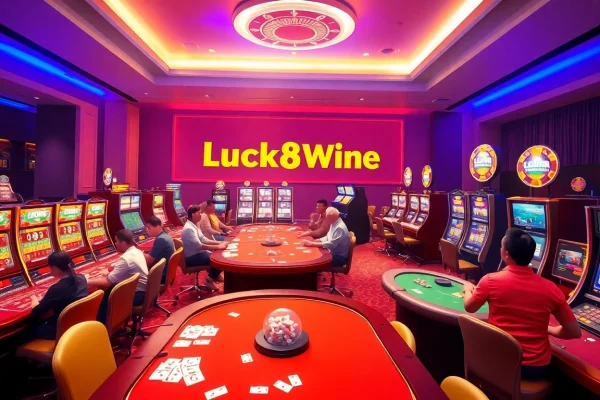 Exciting online gambling experience at luck8win.live with players engaging in casino games.