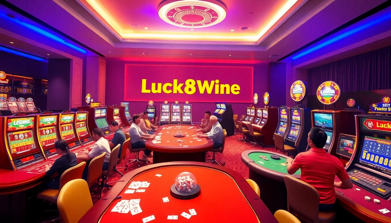 Exciting online gambling experience at luck8win.live with players engaging in casino games.
