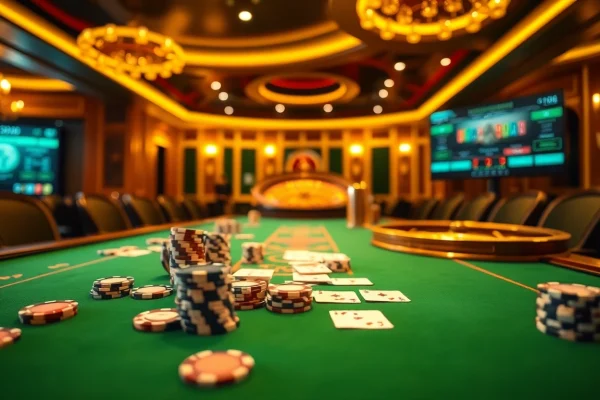 Experience high-stakes action at 69vn.gb.net with vibrant gambling elements and luxury casino visuals.