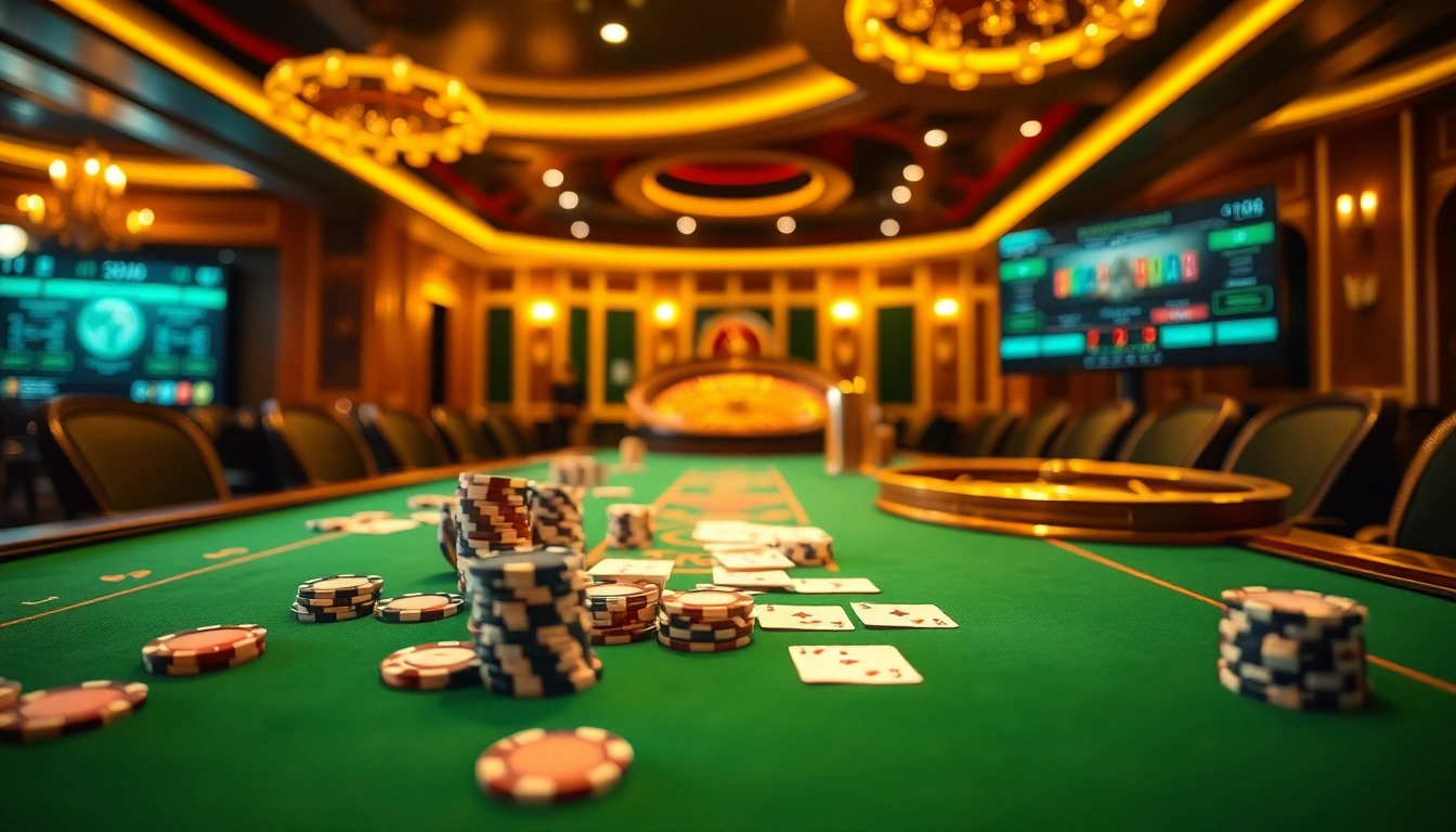 Experience high-stakes action at 69vn.gb.net with vibrant gambling elements and luxury casino visuals.