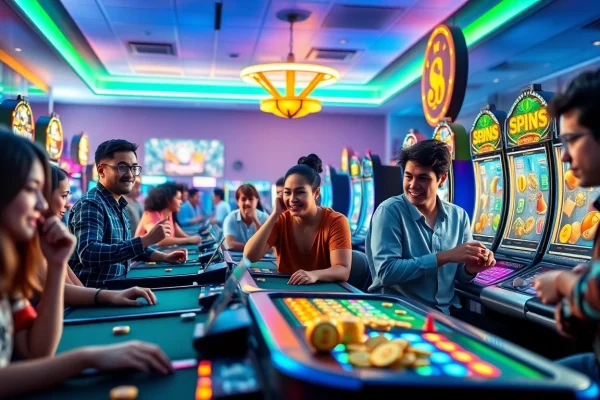 Engaged players enjoying diverse games at dittytalk.com, illustrating vibrant online gaming excitement.