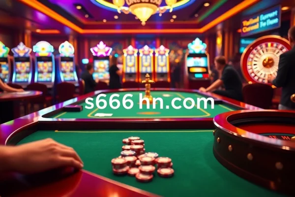 Experience the thrill of casino gaming at s666hn.com with vibrant tables, excited players, and dynamic slots.